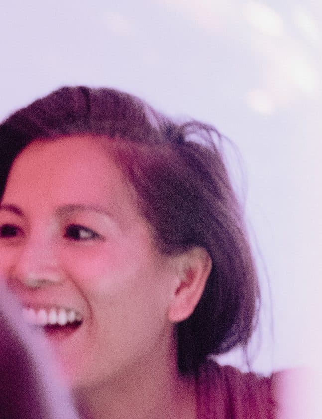 Marie-Ange laughing during a live consult
