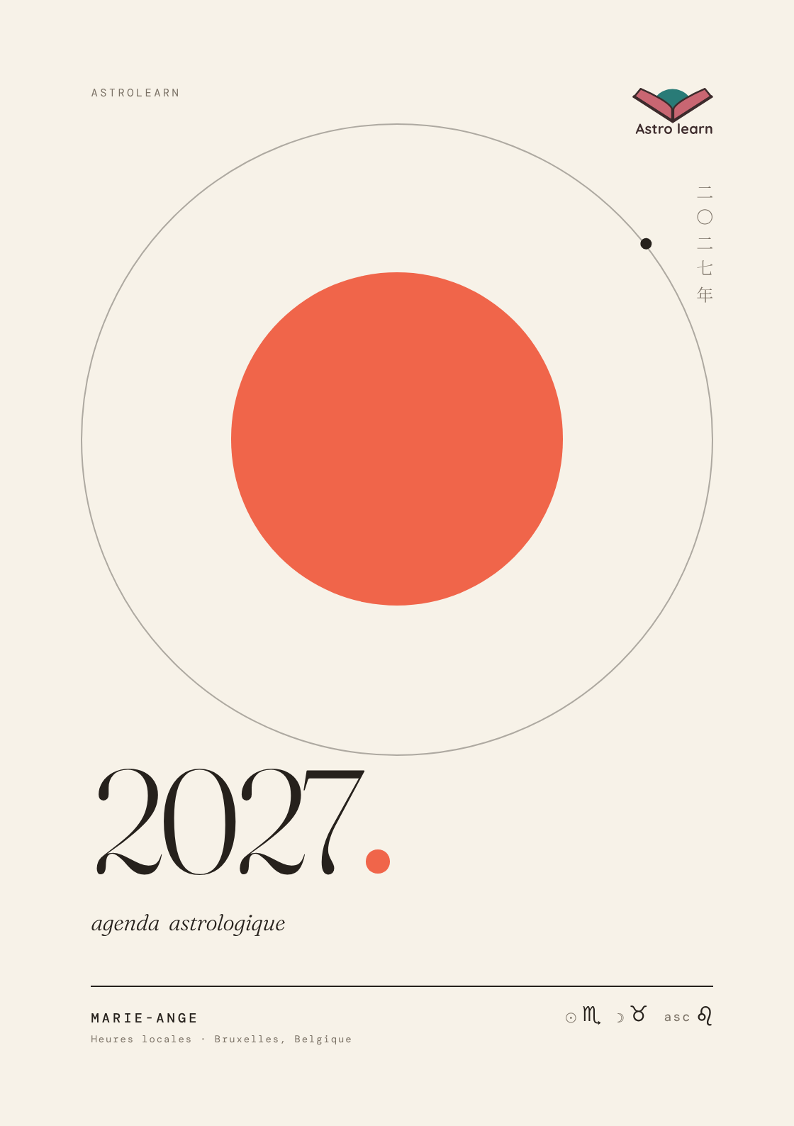 Couverture de l'agenda 2027 personnalisé