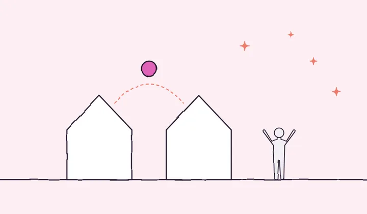 Une planète qui saute d'une maison à l'autre
